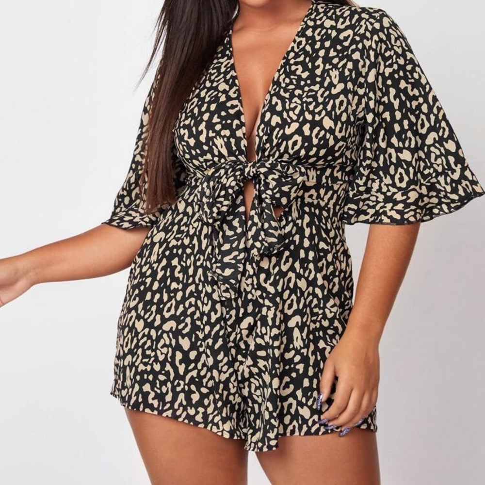 BRAND NEW! Cheetah print romper